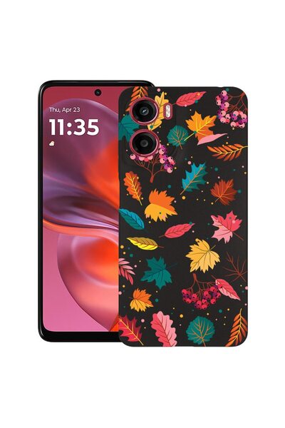 bestcase ¬Æ Husa pentru Motorola Moto E15 / Moto G05, Autumn Colors - Leafs, ...