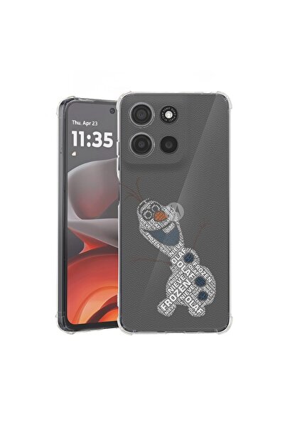 bestcase Калъф за Motorola Moto G15, Удароустойчив 1.5ММ, Калиграфия Олаф, За...
