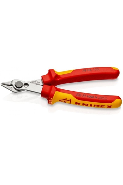 Knipex 78 06 125, πλαγιοκόφτης ηλεκτρονικών Super Knips, INOX, VDE, χωρίς φάλ...