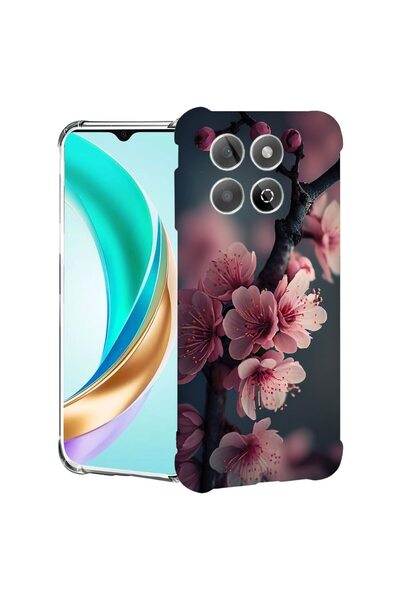 bestcase Θήκη για Honor 400 Smart / X7d με σχέδιο άνθους κερασιάς, Αντικραδασ...