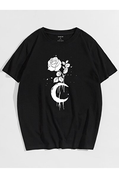 bellanova Oversize Minimalist Graphic Printed Short Sleeve T-Shirt