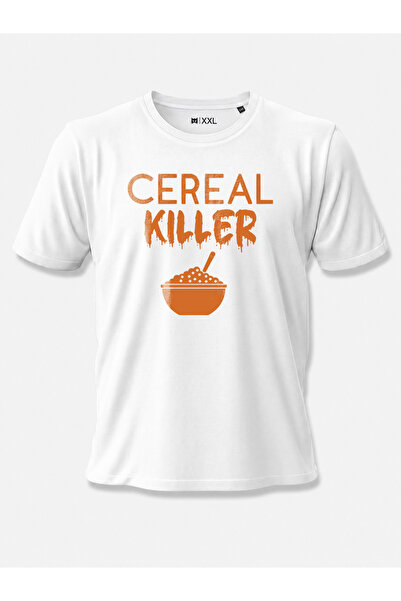 North Whiskers تي شيرت Cereal Killer Word Game مطبوع مصنوع من القطن بنسبة 100...