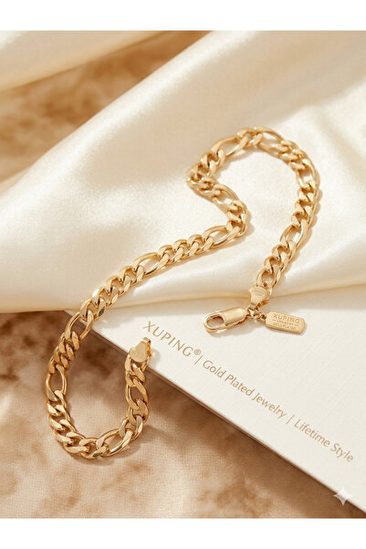 XUPING JEWELRY Xuping Gold Kaplama Kalın Zincir Bileklik Premium Model