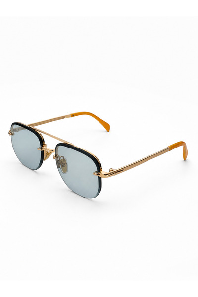 Horse Of Hope Rio Gold Çerçeve Açık Mavi Cam Unisex Güneş Gözlüğü