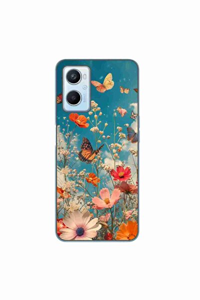 OEM Husa compatibila cu Oppo A96 4G Silicon Gel Tpu Model Flori si Fluturi