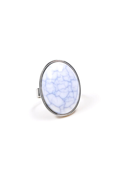 meli melo Statement ring with oval white stone