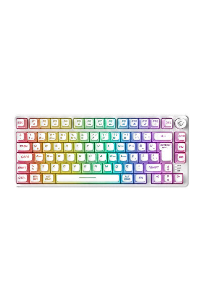 Rampage ZEPHYRA Beyaz RGB US Q Oyuncu Klavyesi Sessiz Membrane
