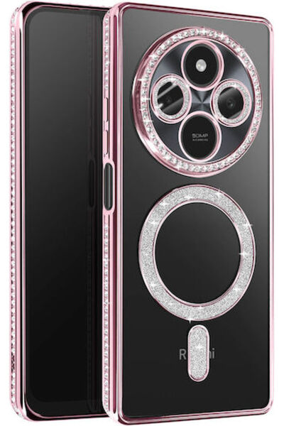 OEM Θήκη τηλεφώνου Avizar Diamond Around Strass για XIAOMI POCO C75 ΡΟΖ