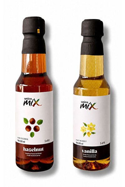 VESTRON Fındık ve Vanilya 2li Set Kahve Şurubu 2x250 ML | Hazelnut & Vanilla VCT