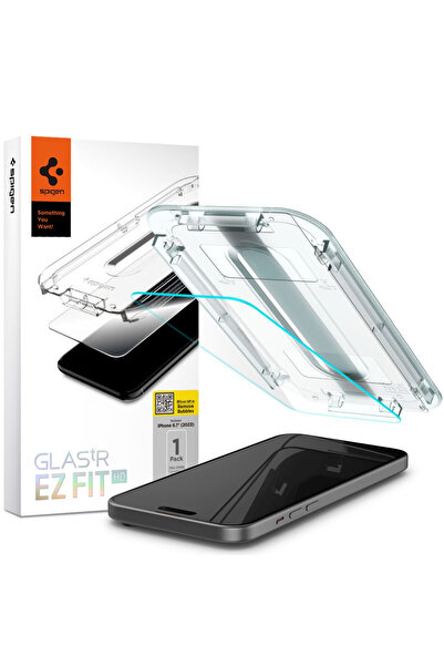 Spigen Προστατευτική μεμβράνη για iPhone 15, Διαφανής; Αντικραδασμική, διαφανής