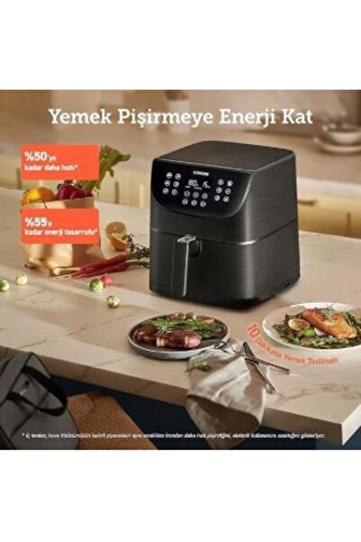 Genel Markalar Premium 5.5l Air Fryer Fritöz Siyah