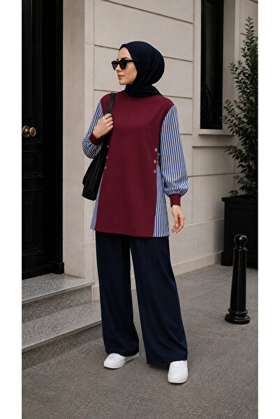 get crazy collection Women's Two-Thread Shirt Detailed Hijab Tunic