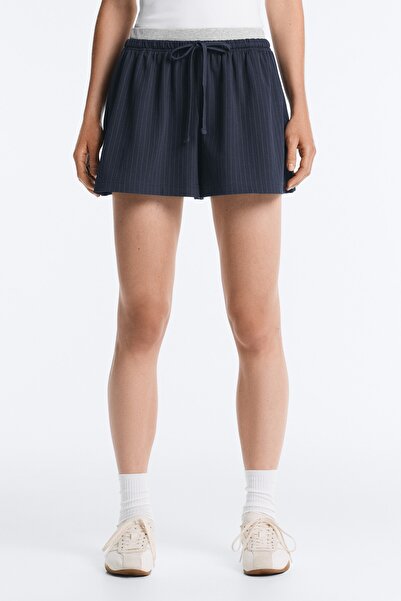 Oysho Pinstripe cotton pique shorts