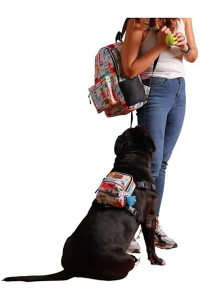 Yıldızan Srdshop Dog Backpack – 2-in-1 with Chest Harness Function, Waterproo...