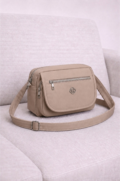 MILANOFOX Women's Beige Buzzy Multi-Compartment Covered Daily Use Crossbody &...