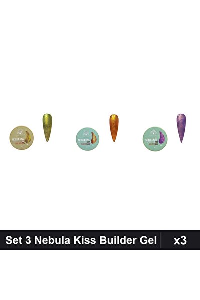 global fashion Set 3 Nebula Kiss Builder Gel 15g - Nr.14, Nr.05, Nr.08