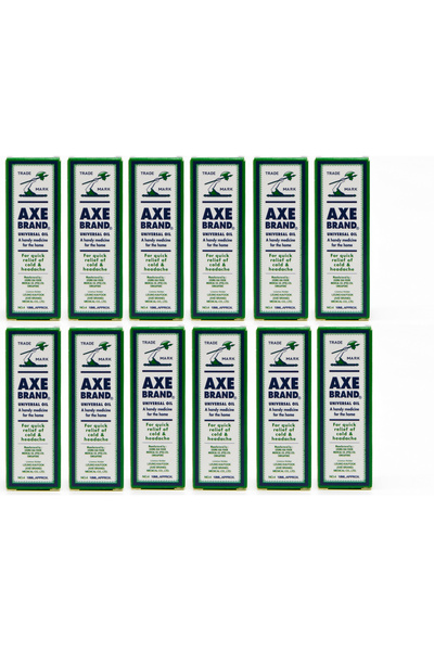 Axe Brand زيت آكس العالمي لتخفيف البرد والصداع بسرعة 10 مل (عبوة من 12 قطعة)