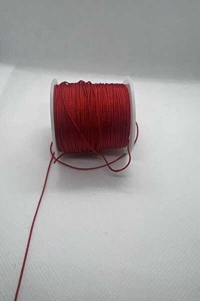 hobi dünyası evim 5 Metre - 0.80 Mm Bileklik İpi Kırmızı Renkli Paraşüt İpi
