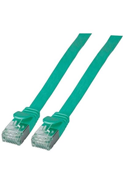 EFB Cablu patch plat RJ45 U/FTP Cat.6A PVC 0,15m verde
