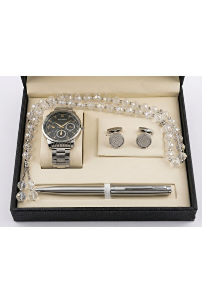 Boxman Luxury Men's Gift Set – Watch, Pen, Cufflinks, and Prayer Beads | Unpa...