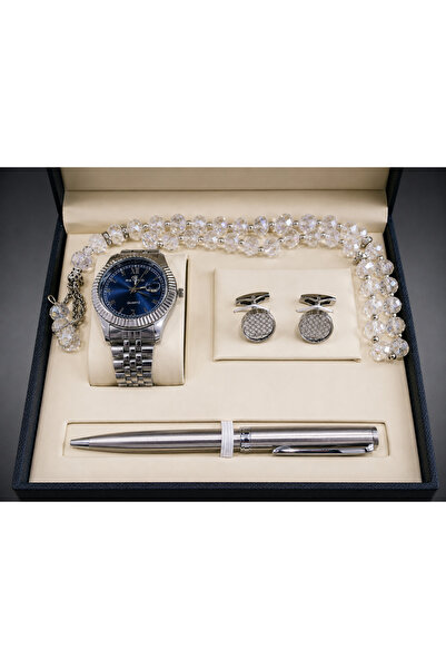 Giftbox3d Luxury Men's Gift Set – Watch, Pen, Cufflinks, and Prayer Beads | U...