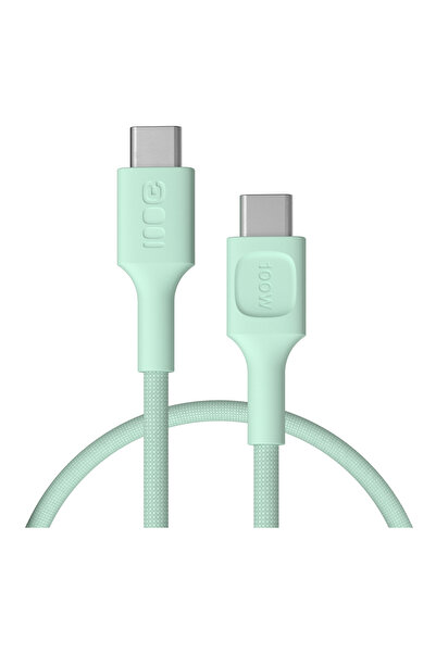 Greencell KABEL USB-C / USB-C PowerStream 30cm PD 100W zielony w oplocie