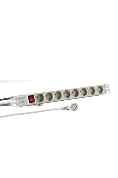 EFB Elektronik EFB 19" 1HE prelungitor cu 8 prize CEE 7/3, cu întrerupător, a...
