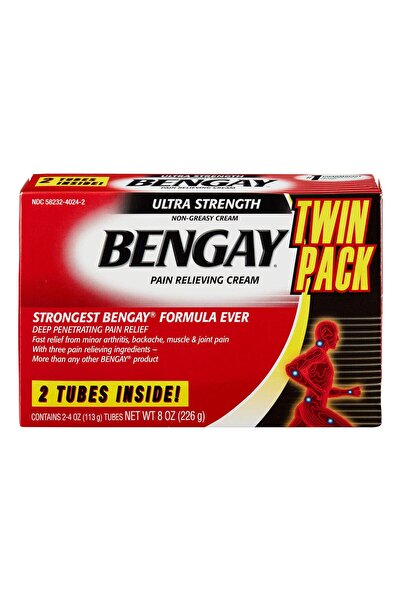 Bengay Ultra Strength BENGAY, Non-Greasy Topical Pain Relieving Cream, 8 Ounces