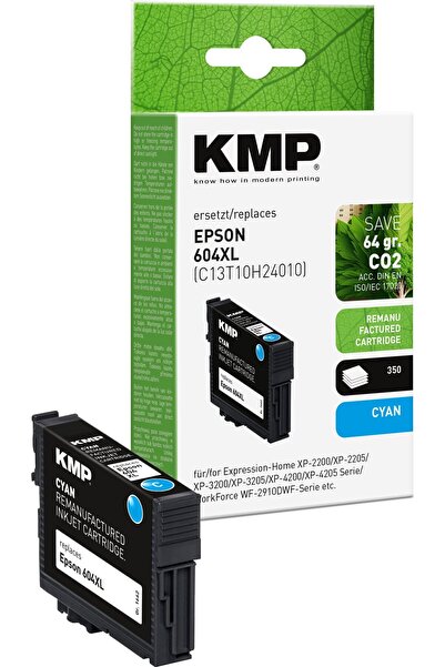 KMP Patrone Epson 604XL (T10H2) cyan 350 S. 5ml remanufactured