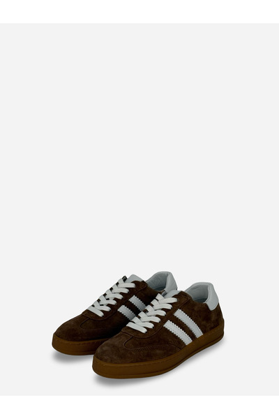 Eysha KELVA Pantofi sport casual pentru femei, din piele intoarsa, cu dungi d...