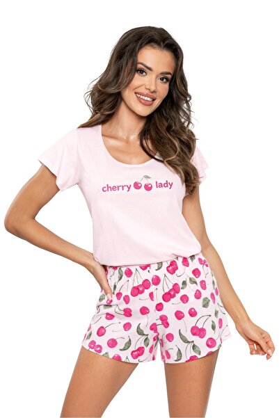 OEM Cotton pajamas with shorts - Cherry pink - 36/S