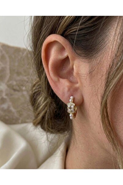 XUPING JEWELRY أقراط من الفولاذ موديل Xuping مرصعة بحجر الزركون