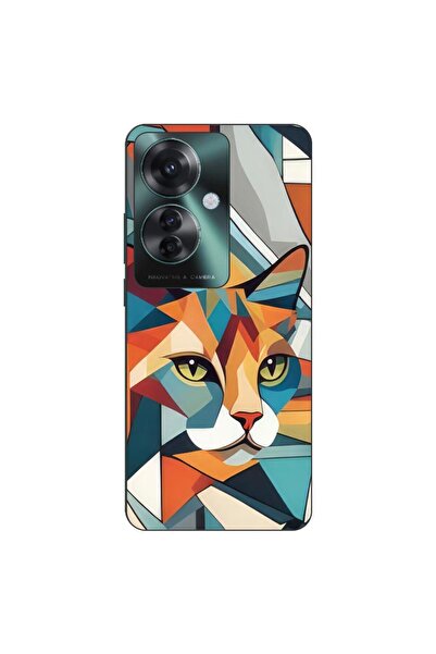 OEM Husa compatibila cu Oppo Reno11 F 5G Silicon Gel Tpu Model Cubic Cat Art