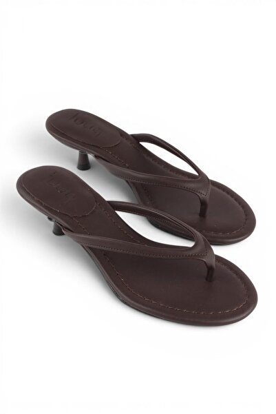 luuq shoes SOLENZE Parmak Arası Topuklu Terlik