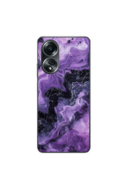 OEM Husa compatibila cu Oppo A58 4G Silicon Gel Tpu Model Abstract Purple Marble