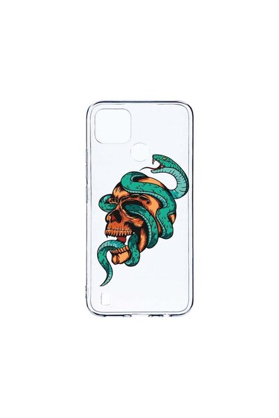 bestcase Husa BestCase¬Æ Clear Silicon 2MM, Compatibila Cu Realme C21, Skull,...