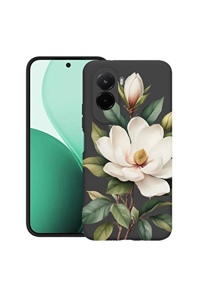 bestcase Θήκη TPU Υπέρλεπτη Συμβατή με Poco M7, Φλοράλ - Λευκή Μανόλια, 31196...