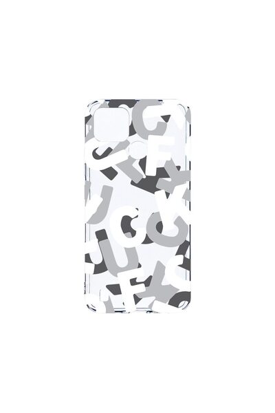 bestcase Διαφανής Θήκη Σιλικόνης 2MM, Συμβατή με Realme C25Y, Σχέδιο FCK, Αντ...
