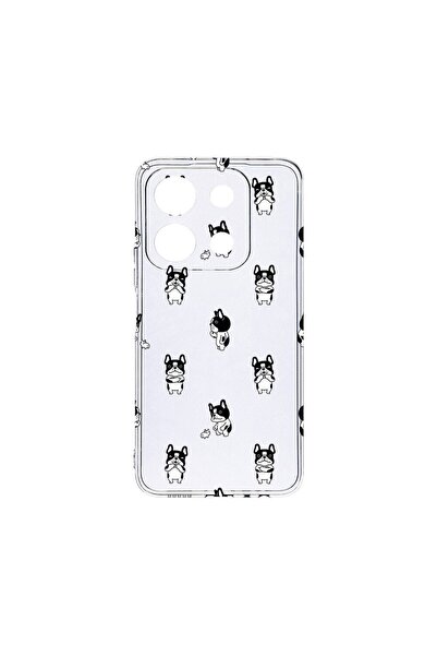 bestcase Прозрачен силиконов калъф 2ММ, съвместим с Poco X6 5G, с десен на бу...