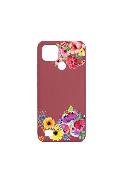 bestcase Θήκη σιλικόνης, Συμβατή με Realme C21, Λουλούδια, Ανθεκτική στη φθορ...