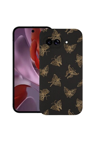 bestcase Husă pentru Google Pixel 9a, Fluture Auriu, Silicon Subțire 0.8MM, A...