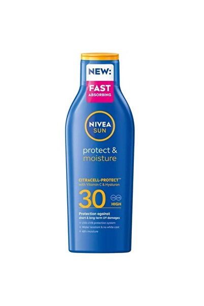 NIVEA Set of 2 x Sun Protect & Moisture Lotion, SPF 30, 200 ml