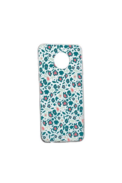 bestcase Husa Silicon Green Flowers Pattern, Compatibila Cu Nokia G50, rezist...