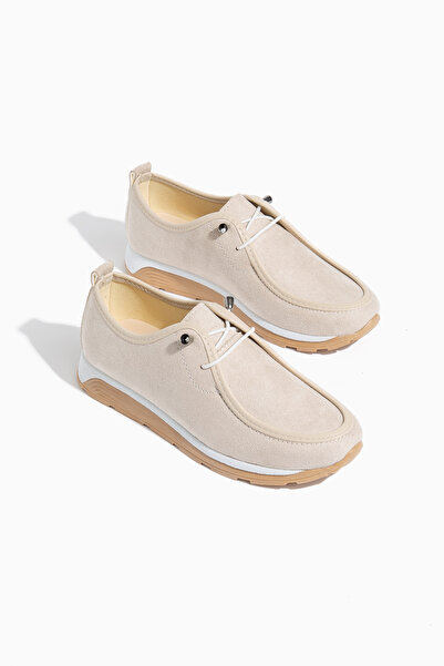 camaiore Beige Suede Women's Loafer with Orthopedic Sole, Daily Basic Shoes