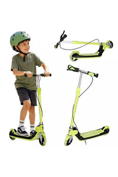 trike fix Trotineta pentru copii Green, cu ghidon ajustabil, roti luminoase L...