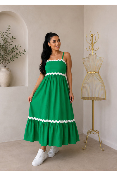 OEM Casual dress, elastic, maximum bust 130 cm, fits S-XXL, white details, th...