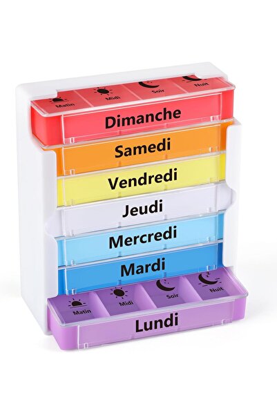 Opret Organizator săptămânal de pastile francez (Dimineața, Prânzul, Seara și...
