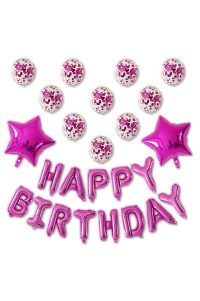 Flippy Happy Birthday Balloon Set with Stars and Confetti, Birthday Party Dec...