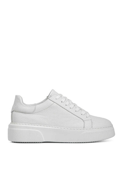 Tergan Beyaz Hakiki Deri Kadın Sneaker - K4MEAY068702-B69