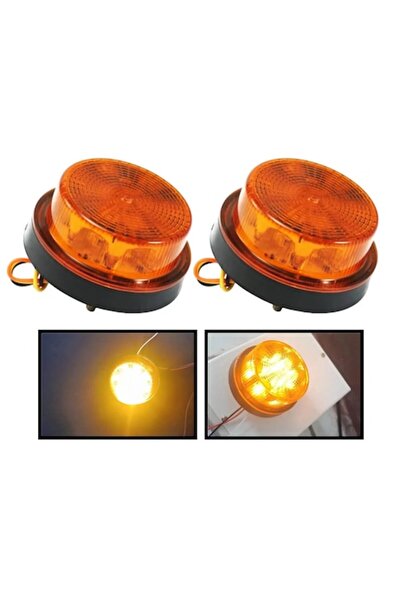 Xentech Light Σετ 2 Φώτων LED Αναλαμπής για Φορτηγό 12-24V Πορτοκαλί, Στρογγυλά